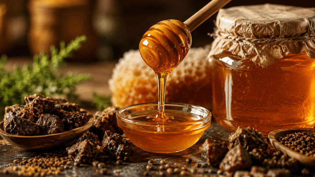 جولد هني كومب عسل بالشمع طبيعي من Natural Organic Honey